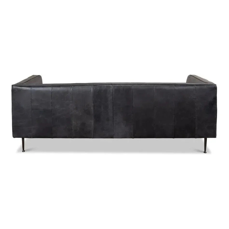 Chesterfield Lexington Sofa Nottinghill Grey Leather - LOOMLAN - Sarreid - Sofas & Loveseats