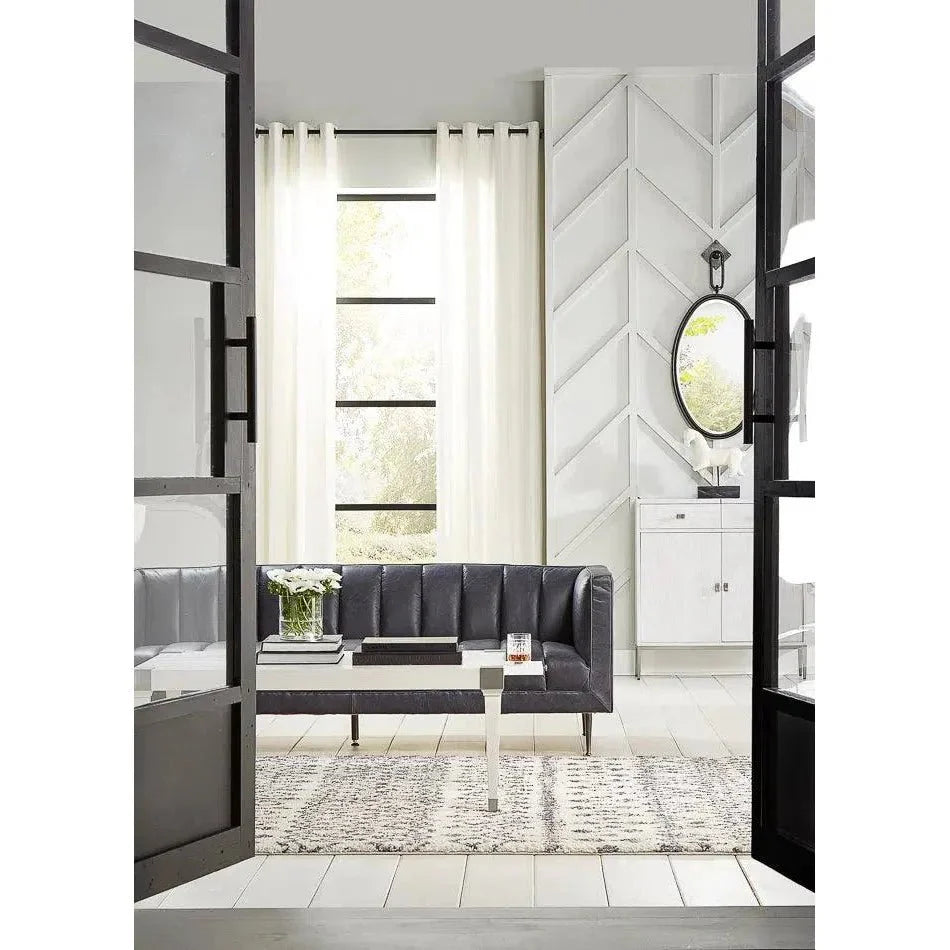 Chesterfield Lexington Sofa Nottinghill Grey Leather - LOOMLAN - Sarreid - Sofas & Loveseats