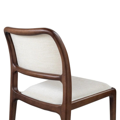 Chloe Fabric Wooden Armless Side Chair - LOOMLAN - Urbia - Dining Chairs