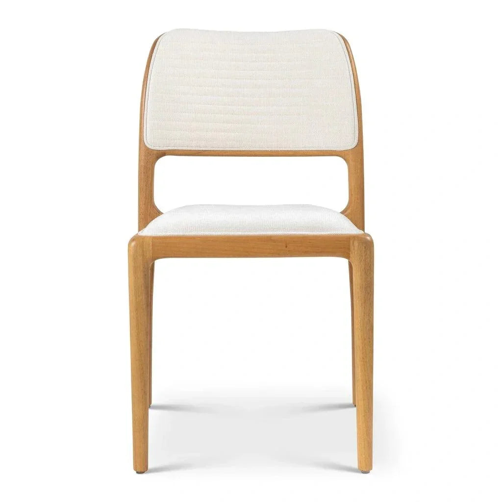 Chloe Fabric Wooden Armless Side Chair - LOOMLAN - Urbia - Dining Chairs
