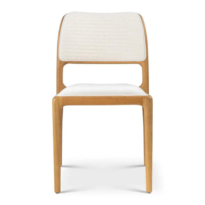 Chloe Fabric Wooden Armless Side Chair - LOOMLAN - Urbia - Dining Chairs