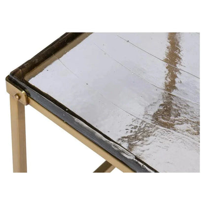 Sarreid Christian Iron Gold Square Side Table