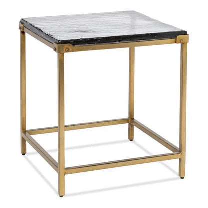 Sarreid Christian Iron Gold Square Side Table