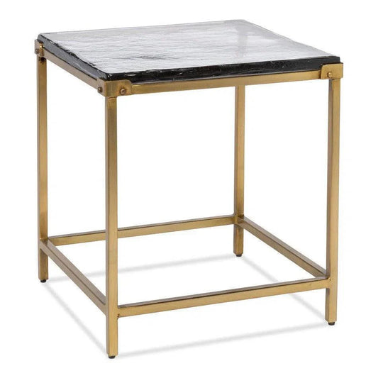 Sarreid Christian Iron Gold Square Side Table