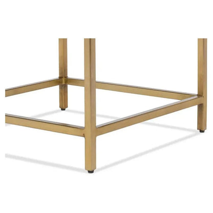 Sarreid Christian Iron Gold Square Side Table