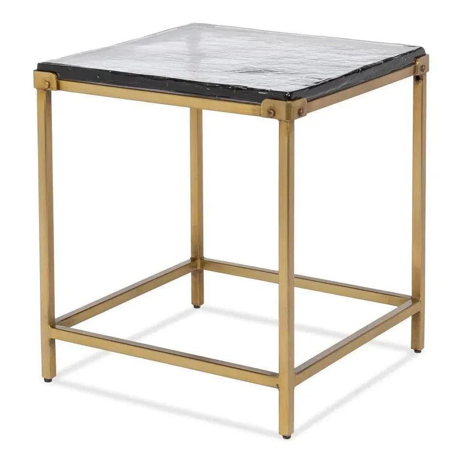 Sarreid Christian Iron Gold Square Side Table