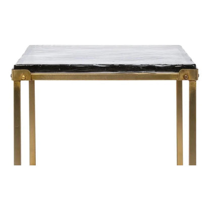 Sarreid Christian Iron Gold Square Side Table