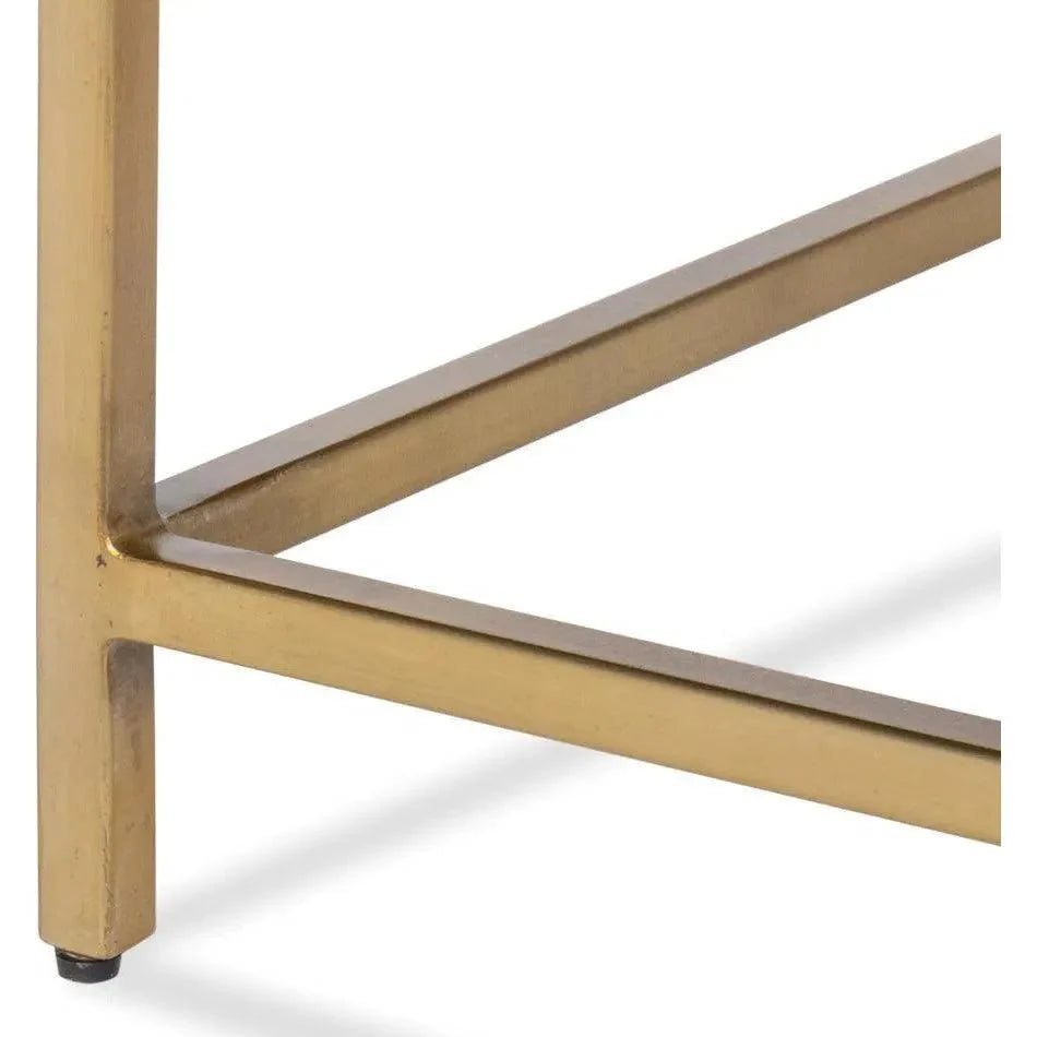 Sarreid Christian Iron Gold Square Side Table