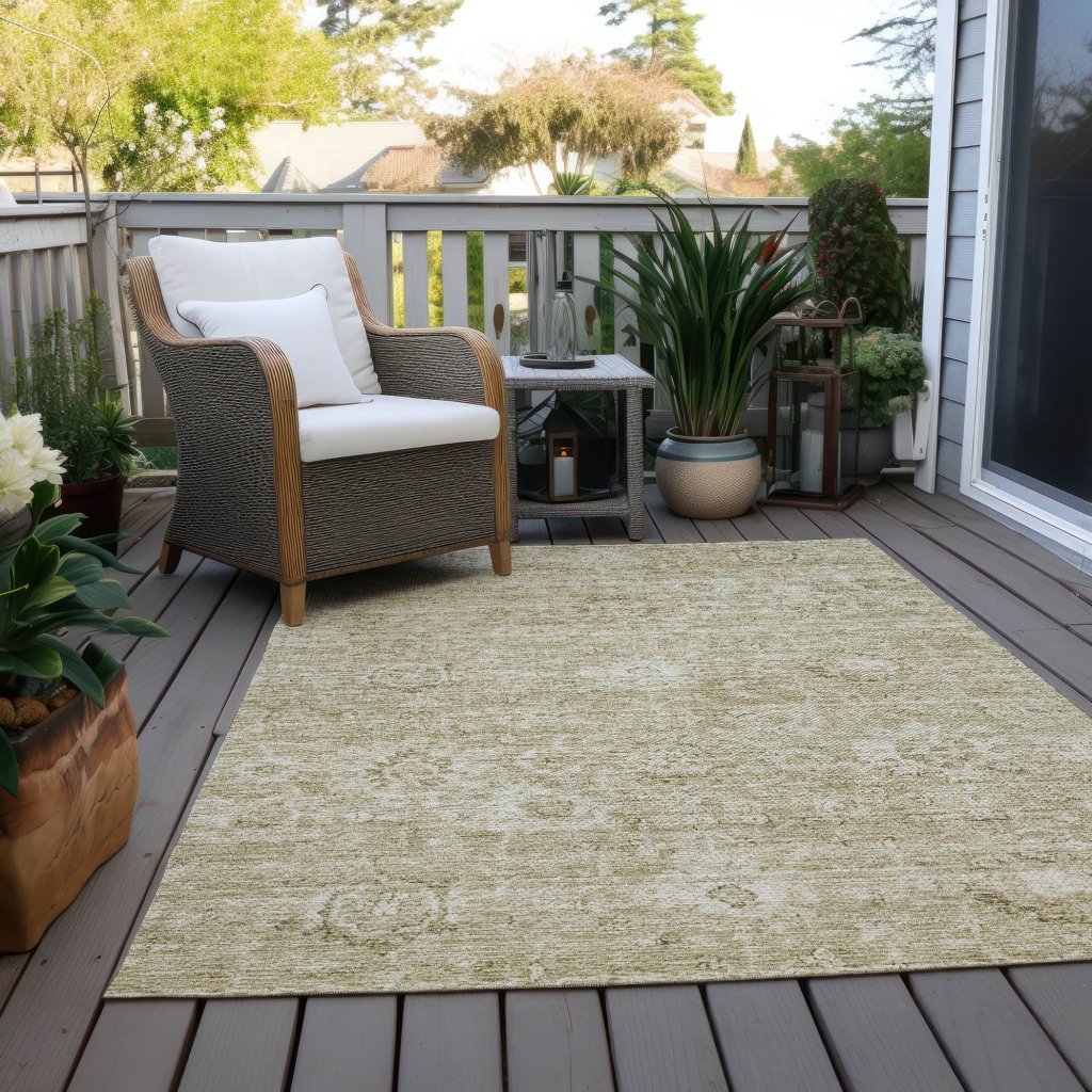 LOOMLAN Rugs Chroma Brown Washable Indoor-Outdoor Rug