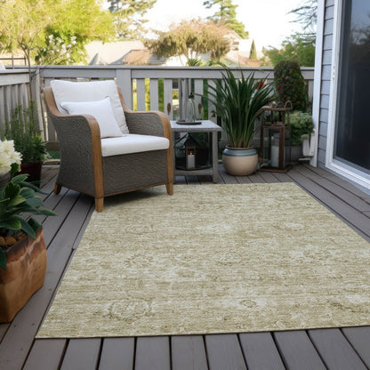 LOOMLAN Rugs Chroma Brown Washable Indoor-Outdoor Rug