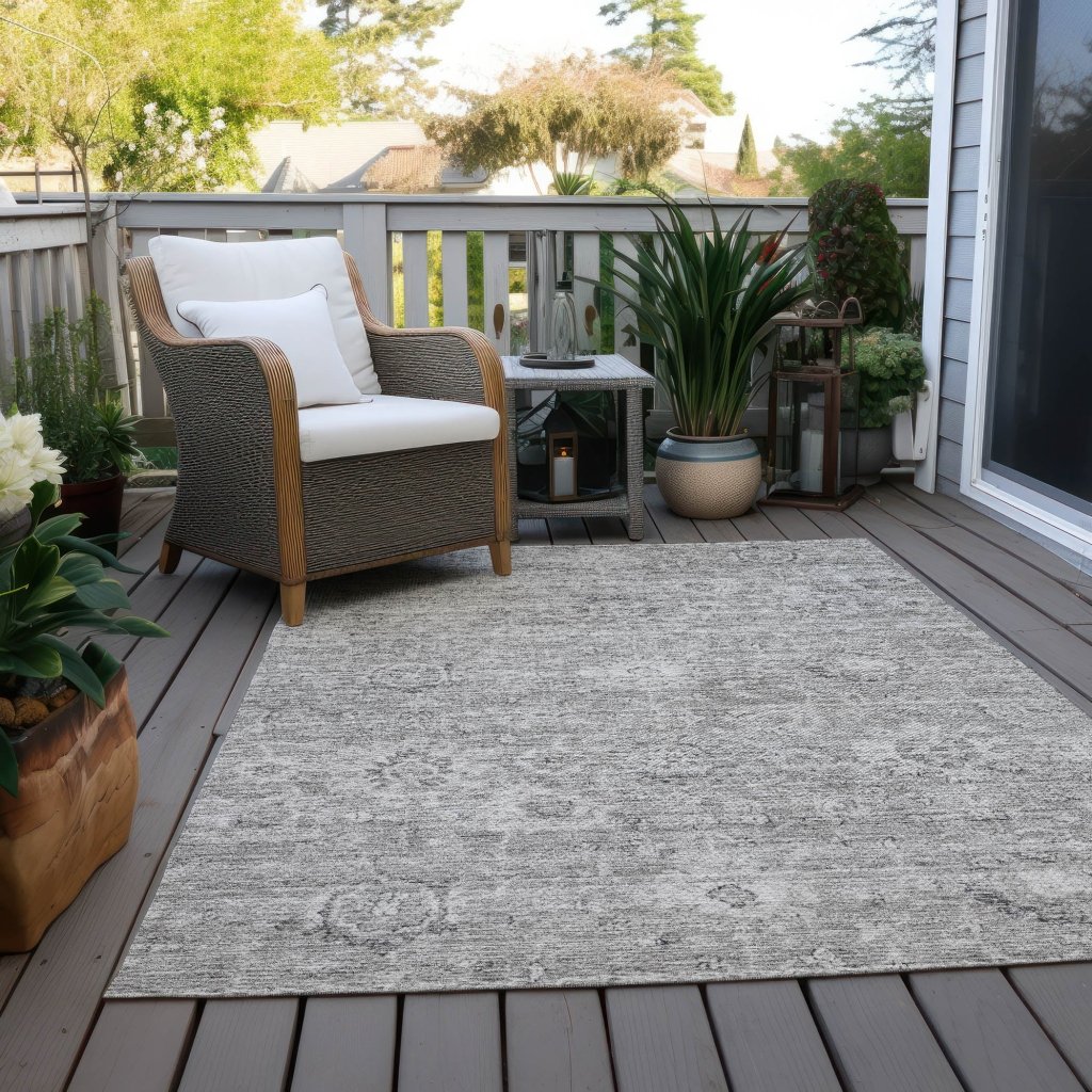 LOOMLAN Rugs Chroma Gray Washable Indoor-Outdoor Rug