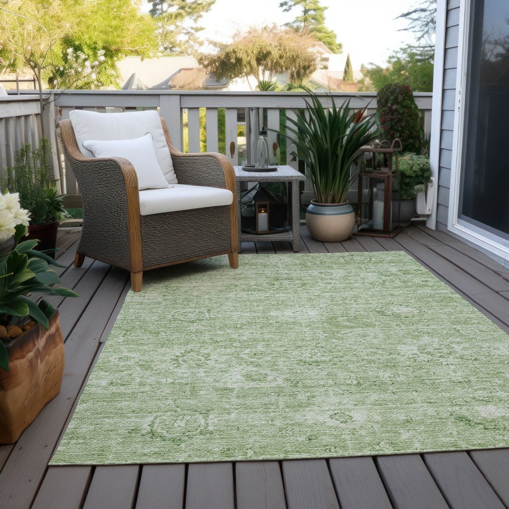 LOOMLAN Rugs Chroma Green Washable Indoor-Outdoor Rug