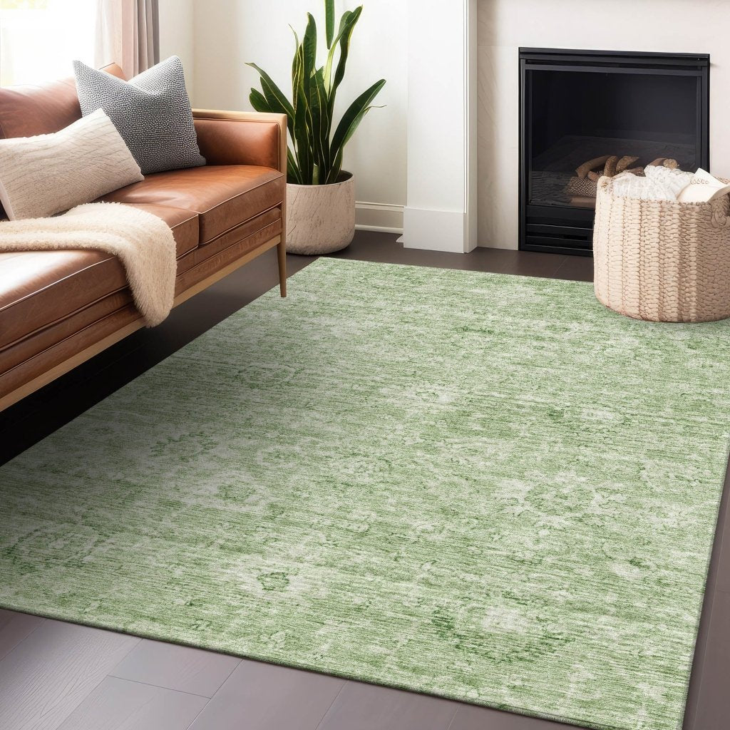 LOOMLAN Rugs Chroma Green Washable Indoor-Outdoor Rug