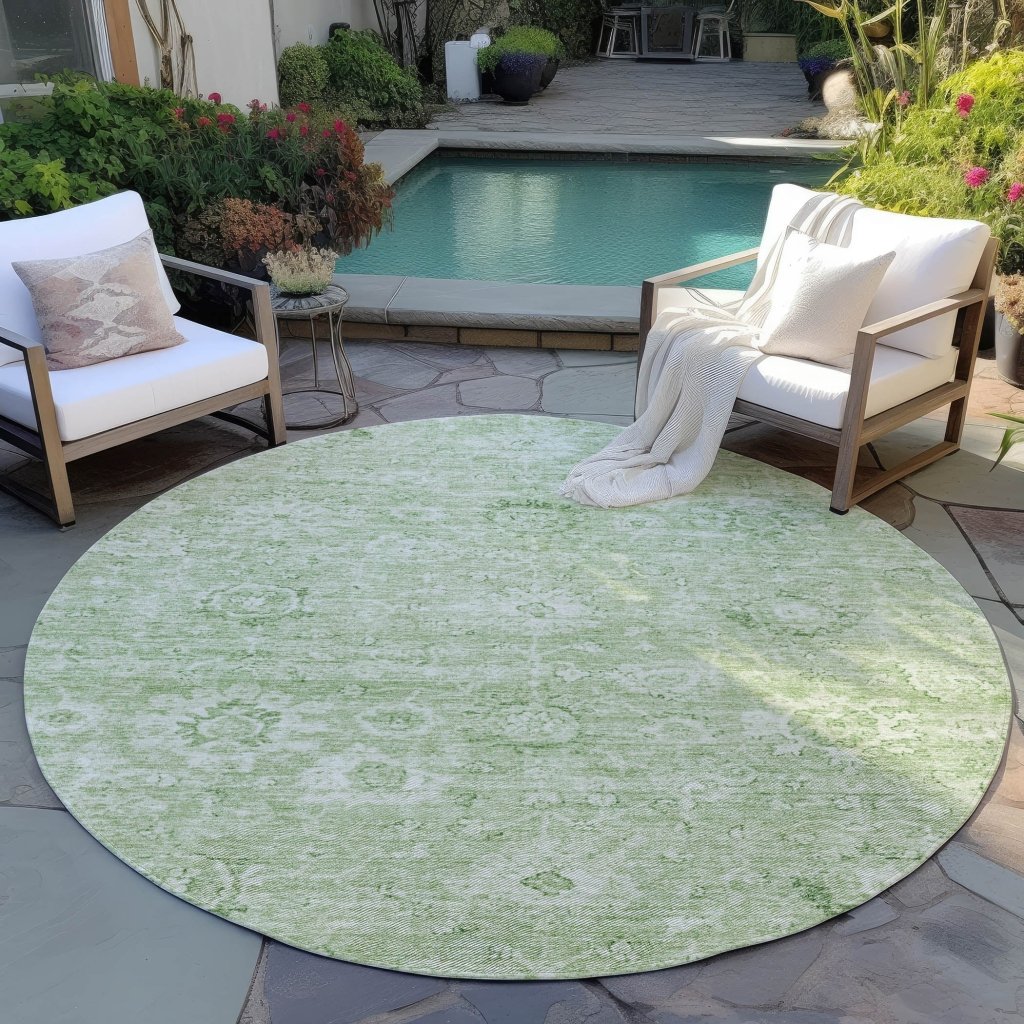 LOOMLAN Rugs Chroma Green Washable Indoor-Outdoor Rug