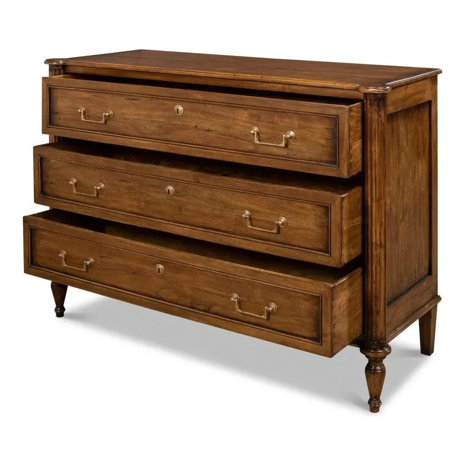 Sarreid Ciborium Chest Of 3 Drawers Fruitwood