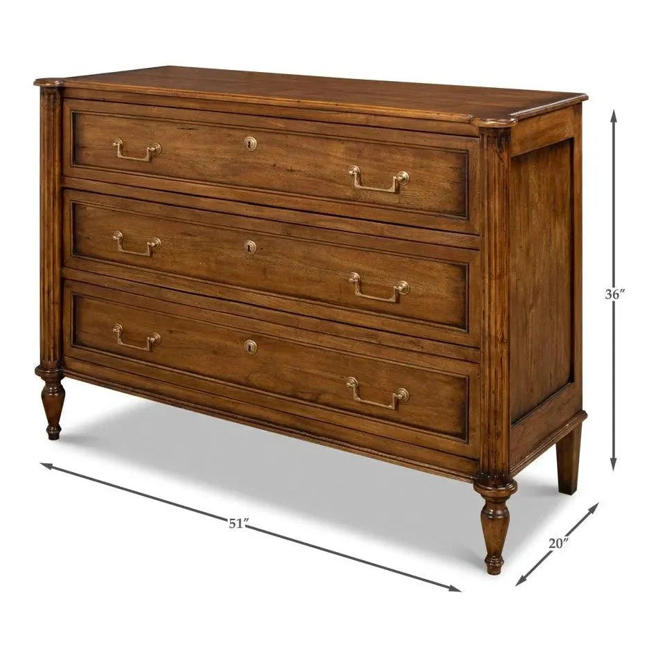 Sarreid Ciborium Chest Of 3 Drawers Fruitwood