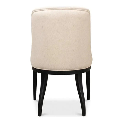 Claire Dining Chairs Set of 2 White Cotton - LOOMLAN - Sarreid - Dining Chairs