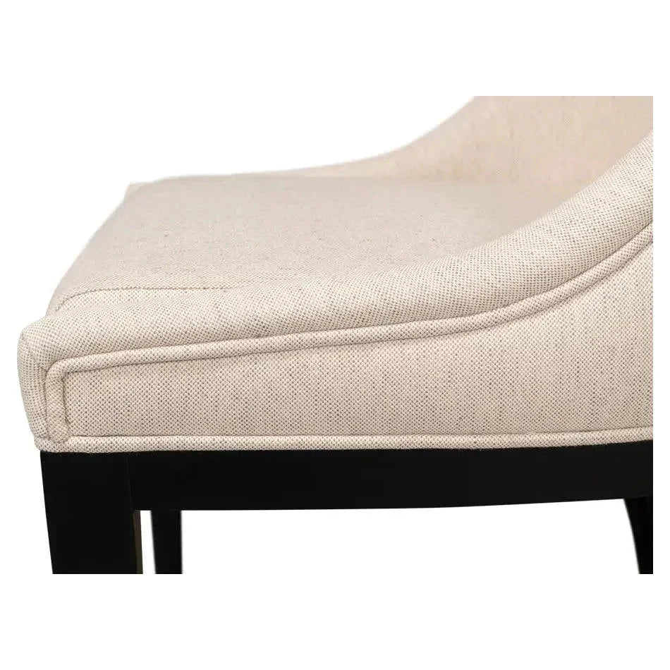 Claire Dining Chairs Set of 2 White Cotton - LOOMLAN - Sarreid - Dining Chairs