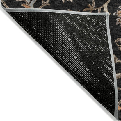 LOOMLAN Rugs Clara Black Washable Indoor-Outdoor Rug