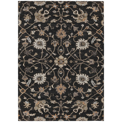 LOOMLAN Rugs Clara Black Washable Indoor-Outdoor Rug