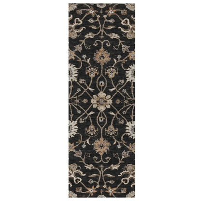 LOOMLAN Rugs Clara Black Washable Indoor-Outdoor Rug
