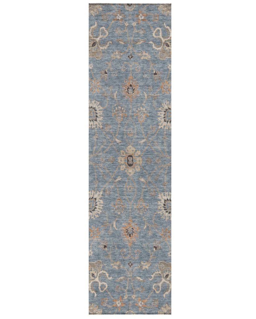 LOOMLAN Rugs Clara Blue Washable Indoor-Outdoor Rug