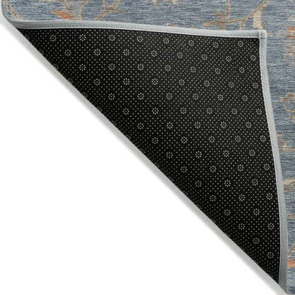LOOMLAN Rugs Clara Blue Washable Indoor-Outdoor Rug