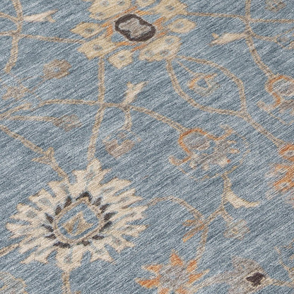 LOOMLAN Rugs Clara Blue Washable Indoor-Outdoor Rug