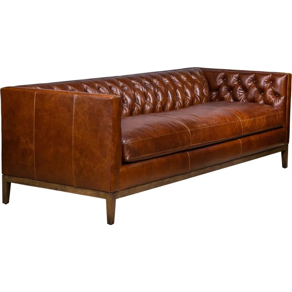 Clara Elegant Style Leather Sofa