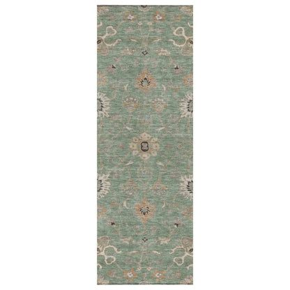 LOOMLAN Rugs Clara Green Washable Indoor-Outdoor Rug