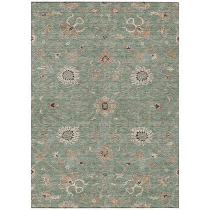 LOOMLAN Rugs Clara Green Washable Indoor-Outdoor Rug