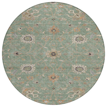 LOOMLAN Rugs Clara Green Washable Indoor-Outdoor Rug
