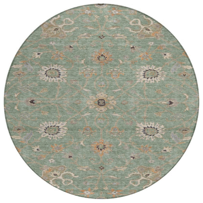 LOOMLAN Rugs Clara Green Washable Indoor-Outdoor Rug