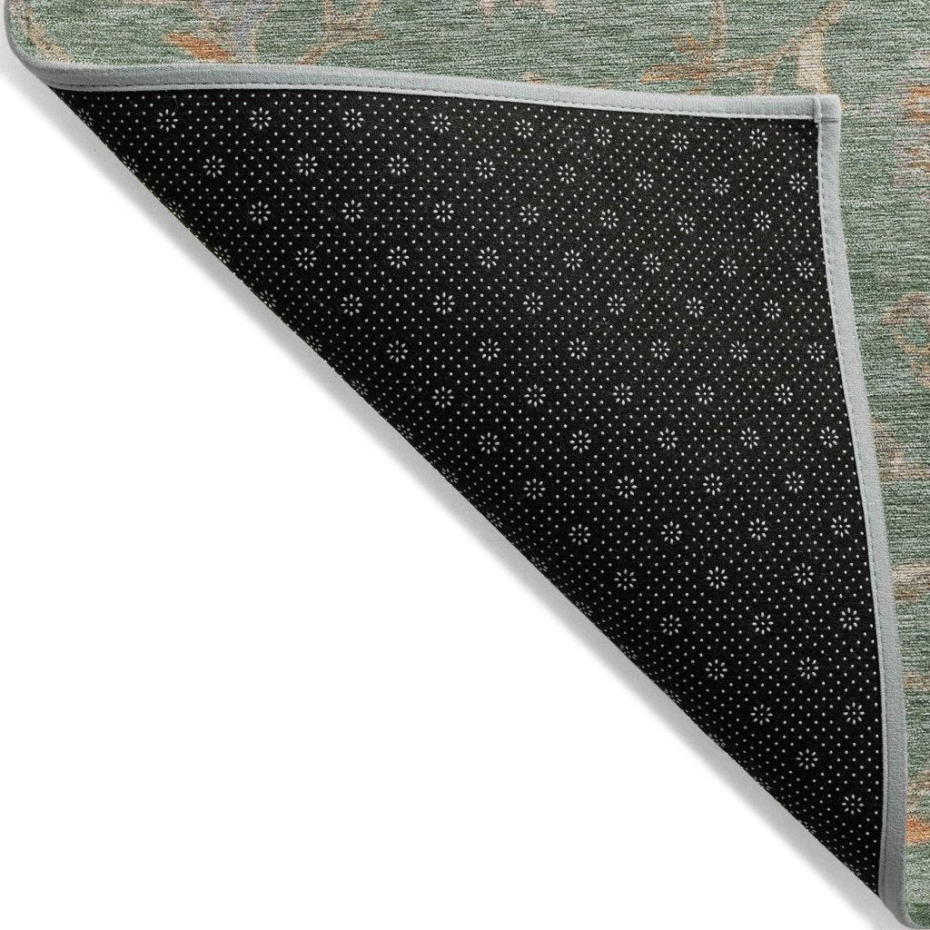 LOOMLAN Rugs Clara Green Washable Indoor-Outdoor Rug