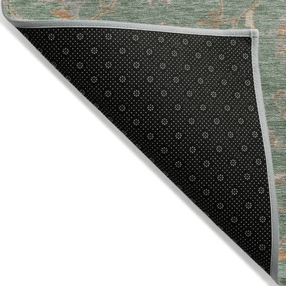LOOMLAN Rugs Clara Green Washable Indoor-Outdoor Rug