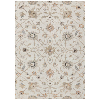 LOOMLAN Rugs Clara Ivory Washable Indoor-Outdoor Rug