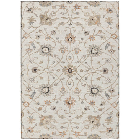 LOOMLAN Rugs Clara Ivory Washable Indoor-Outdoor Rug