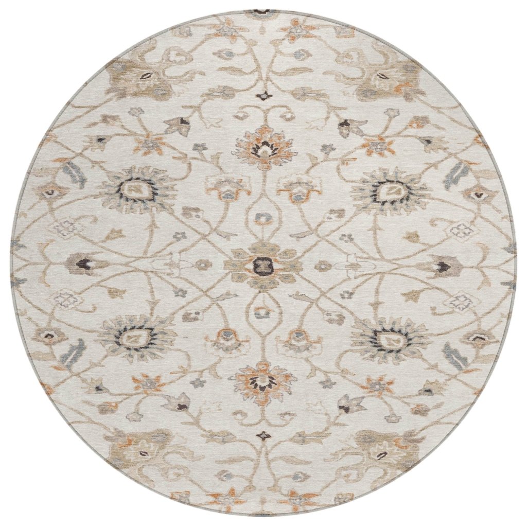 LOOMLAN Rugs Clara Ivory Washable Indoor-Outdoor Rug
