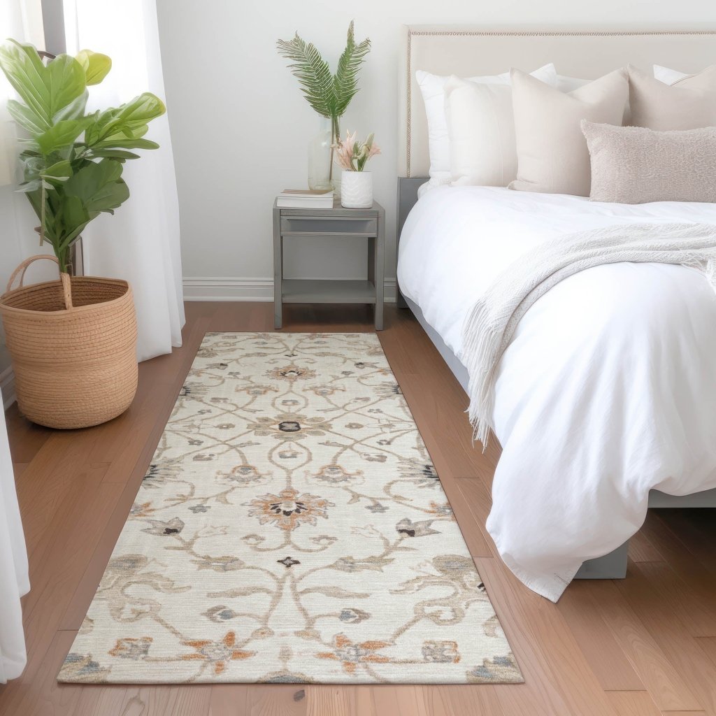 LOOMLAN Rugs Clara Ivory Washable Indoor-Outdoor Rug