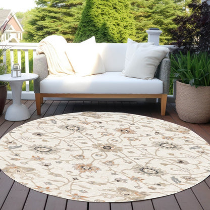 LOOMLAN Rugs Clara Ivory Washable Indoor-Outdoor Rug