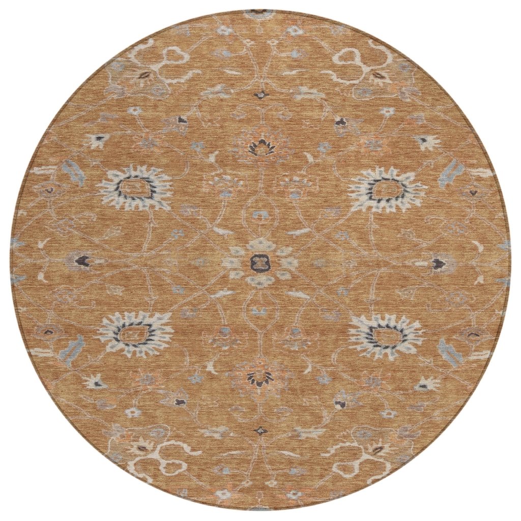 LOOMLAN Rugs Clara Orange Washable Indoor-Outdoor Rug
