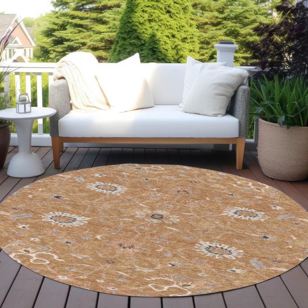 LOOMLAN Rugs Clara Orange Washable Indoor-Outdoor Rug
