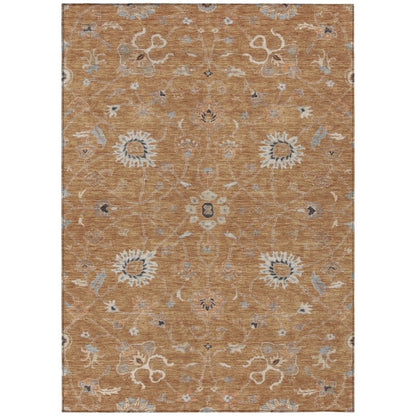 LOOMLAN Rugs Clara Orange Washable Indoor-Outdoor Rug