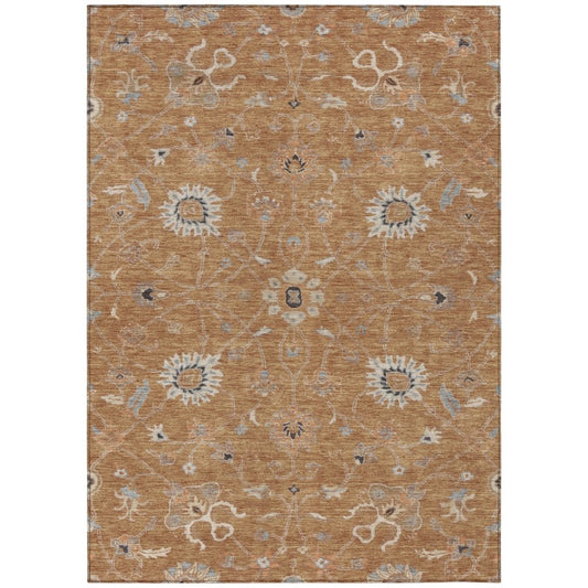 LOOMLAN Rugs Clara Orange Washable Indoor-Outdoor Rug