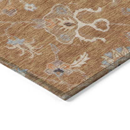LOOMLAN Rugs Clara Orange Washable Indoor-Outdoor Rug