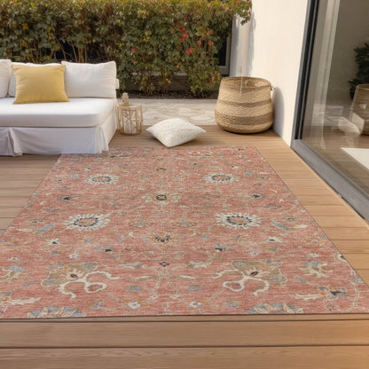 LOOMLAN Rugs Clara Pink Washable Indoor-Outdoor Rug