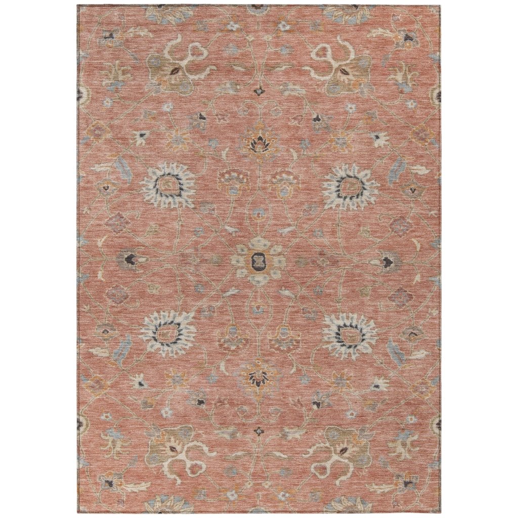 LOOMLAN Rugs Clara Pink Washable Indoor-Outdoor Rug