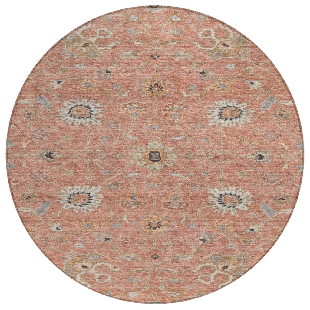 LOOMLAN Rugs Clara Pink Washable Indoor-Outdoor Rug