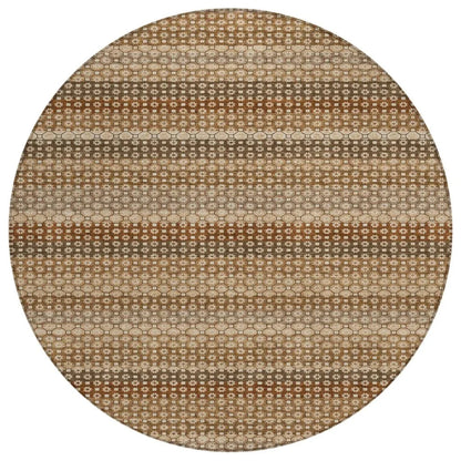 LOOMLAN Rugs Clarene Brown Washable Indoor-Outdoor Rug
