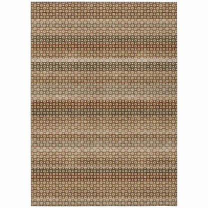 LOOMLAN Rugs Clarene Brown Washable Indoor-Outdoor Rug